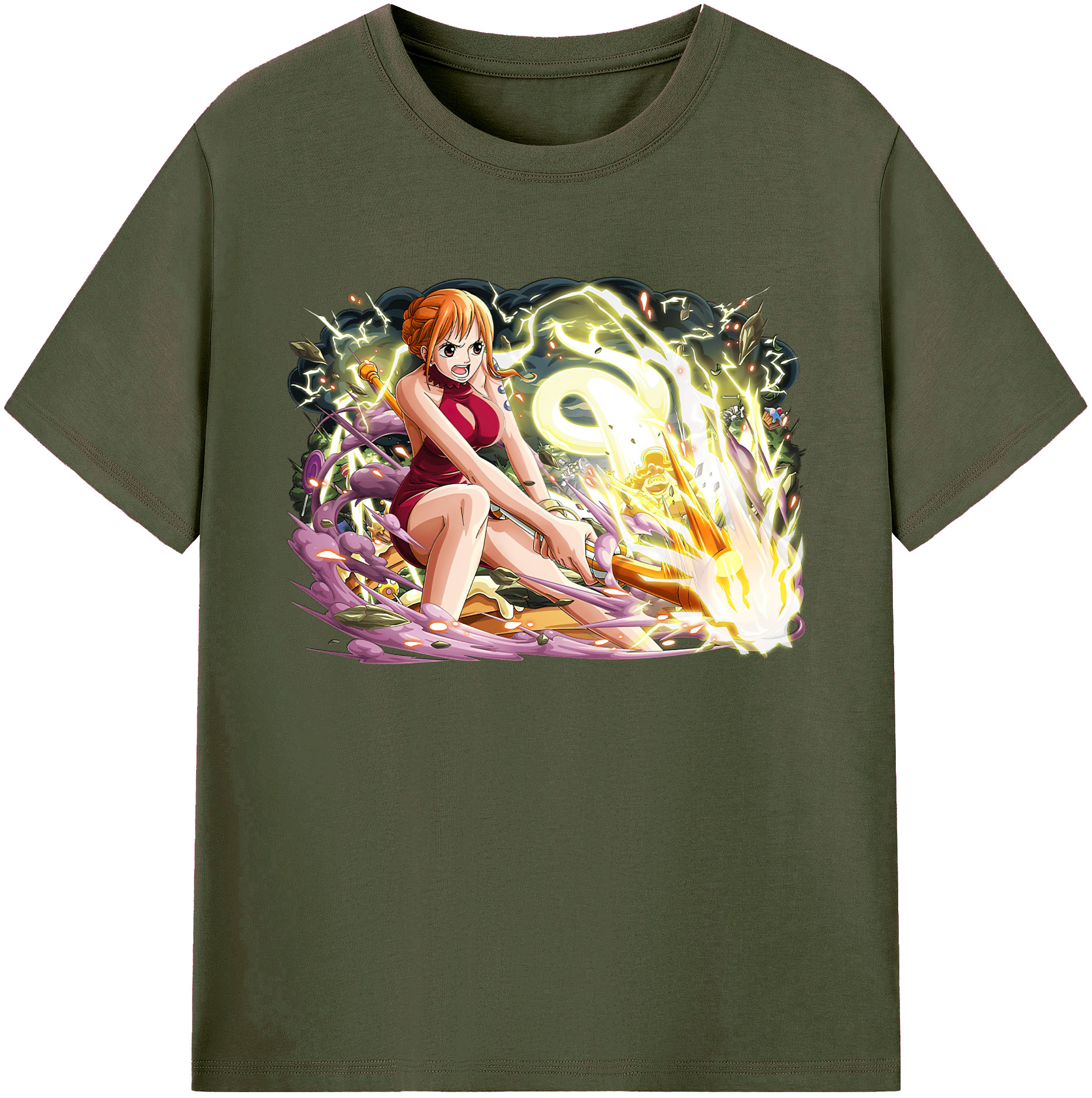 ワンピース ナミ ONE PIECE Nami 綿100％ メンズ半袖Tシャツ｜肌触りやわらか＆通気性